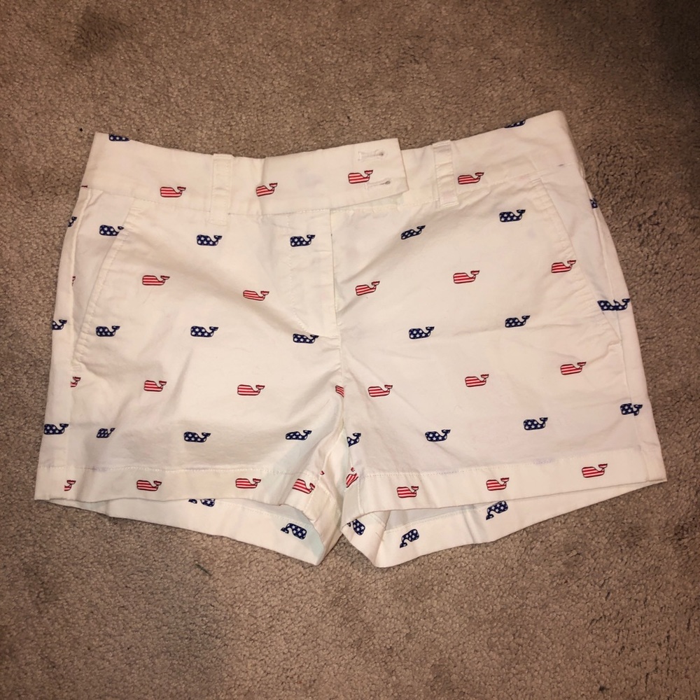Vineyard vines American flag whale shorts
